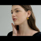 Girl Gift Hollow Love Heart 925 Sterling Silver Electroforming Star Hoop Earrings