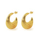 Fashion Jewelry Chunky Electroforming Irregular Pattern 999 Sterling Silver Large Statement Hoop Earrings