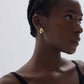 Fine Jewelry Women Office Elegant Electroforming Light Two Drop Water Hypoallergenic S999 Sterling Silver Stud Earrings