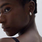 Women Hollow Simple Classic Minimalist  Cute Mini Water Drop 18k Gold Plated S999 Sterling Silver Electroforming Stud Earrings