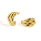 Fine Jewelry Women Electroforming Light Casual Multi C Shape Tube Cross S999 Sterling Silver Row Hoop Earrings