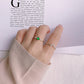 Elegant Geometry CZ Rhombus V Shape 925 Sterling Silver Adjustable Stacker Ring