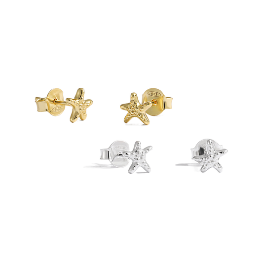 Cute Mini Beads Star 925 Sterling Silver Stud Earrings