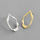 New Geometry Irregular Oval Circle 925 Sterling Silver Stud Earrings