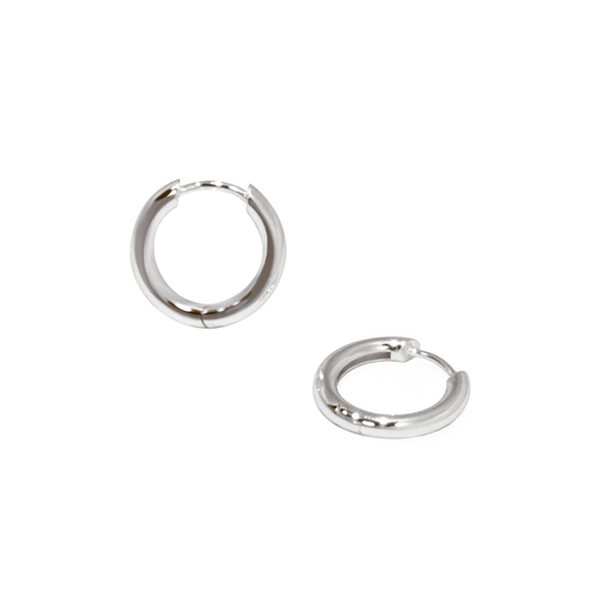 Silverbene Fashion Jewelry Bulk Wholesale Popular Minimalist 925 Sterling Silver Plain Hoop Earrings