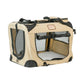 Armarkat Folding Soft Dog Crate Pet Travel Carrier - Beige