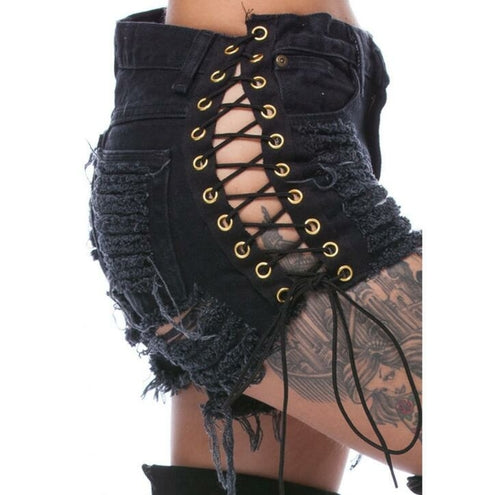 Bandage Shorts Women Bottom Cotton Shorts Summer Pants Fashion Sexy Jeans