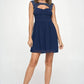 Embellished Cutout Chiffon Dress