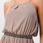 Halter Neck Maxi Dress with Beaded Waist Detail