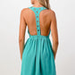 Sleeveless A-Line Dress with Grommet Detail