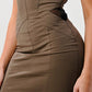 Mesh Insert Bodycon Dress – Sleek and Stylish