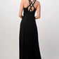 Strappy V-Neck Maxi Dress with Flowy Silhouette