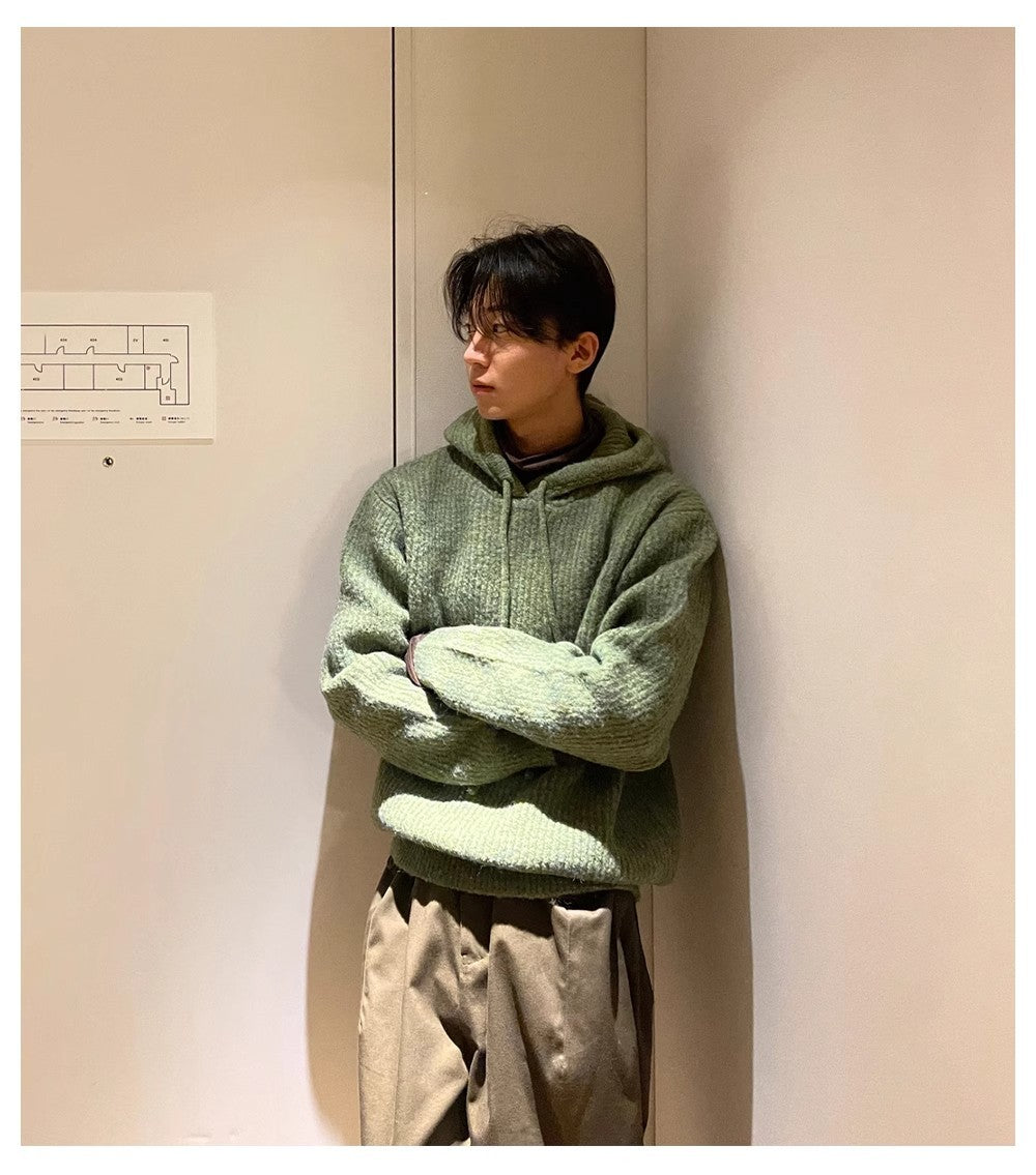 Men's Slouchy Fluffy Hoodie Jacket – Soft Thickened Winterwear