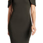 Layla Dress - Stretch crepe criss cross cut-out cold shoulder dress