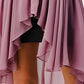Strapless Lace-Up High-Low Dress