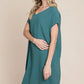 BOMBOM V-Neck Short Sleeve Dress with Pockets