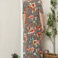 BOMBOM Floral Round Neck Short Sleeve Maxi Tee Dress