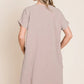 BOMBOM V-Neck Short Sleeve Dress with Pockets