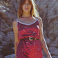 Andromeda Silk Slip Dress in Cosmic Crimson