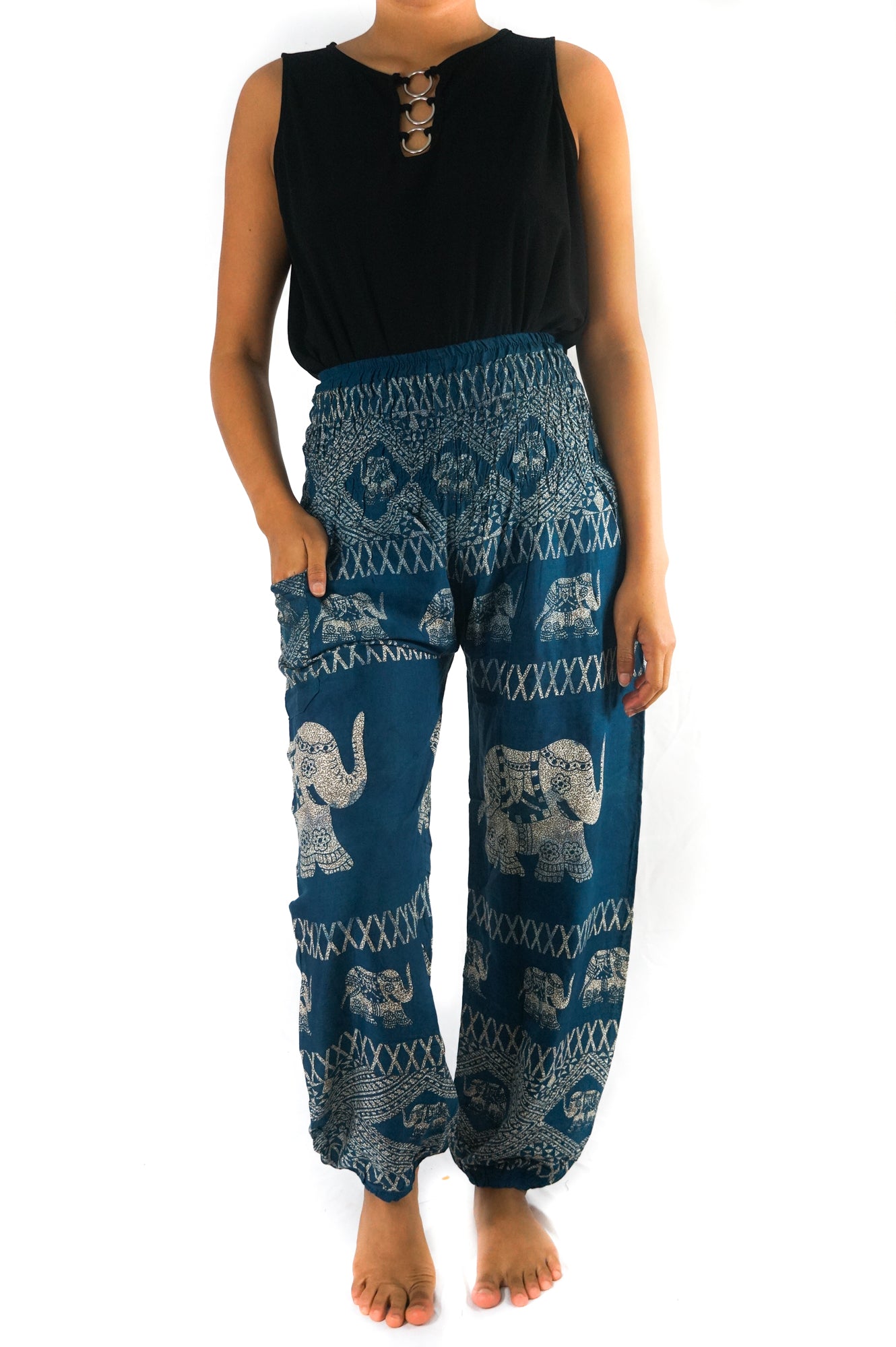 Teal ELEPHANT Pants Harem Pants Bottom