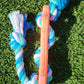 Rubber Bone Dog Chew Toy with Tug Rope -- Great for Active Dogs
