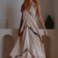 Altair Silk Halter Dress in Shibori