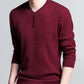 Mens Casual V Neck Sweater with Buttons Design