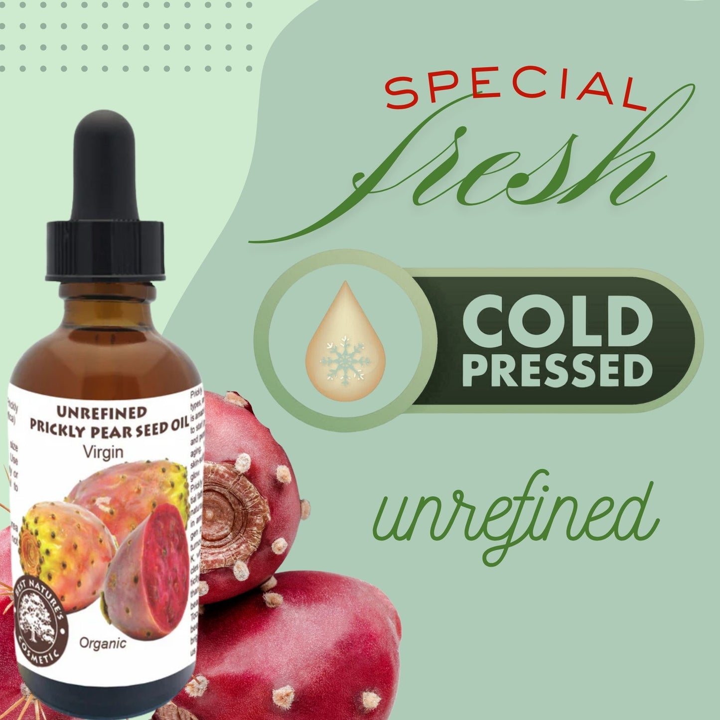 Prickly Pear Seed Oil (Organic, cold pressed, unrefined)