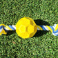 Rubber Soccer Ball Chew Toy with Tug Rope  -- Great for Active Dogs