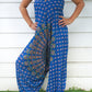 Blue Chakra Hippie Jumpsuits, Boho Rompers, Festival Clothing