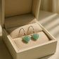 Handmade Heart Earrings with Green Aventurine