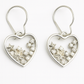 Handmade Heart Earrings with Stars and Pearls