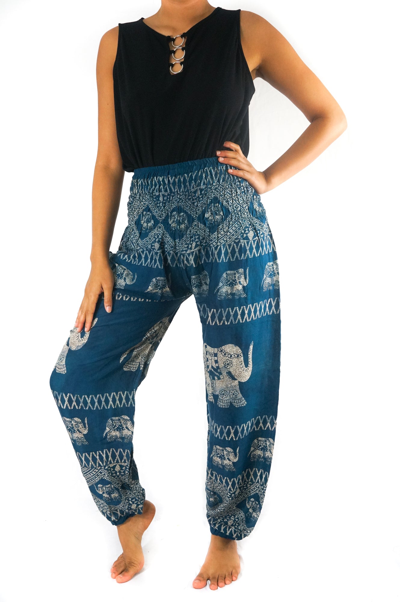 Teal ELEPHANT Pants Harem Pants Bottom