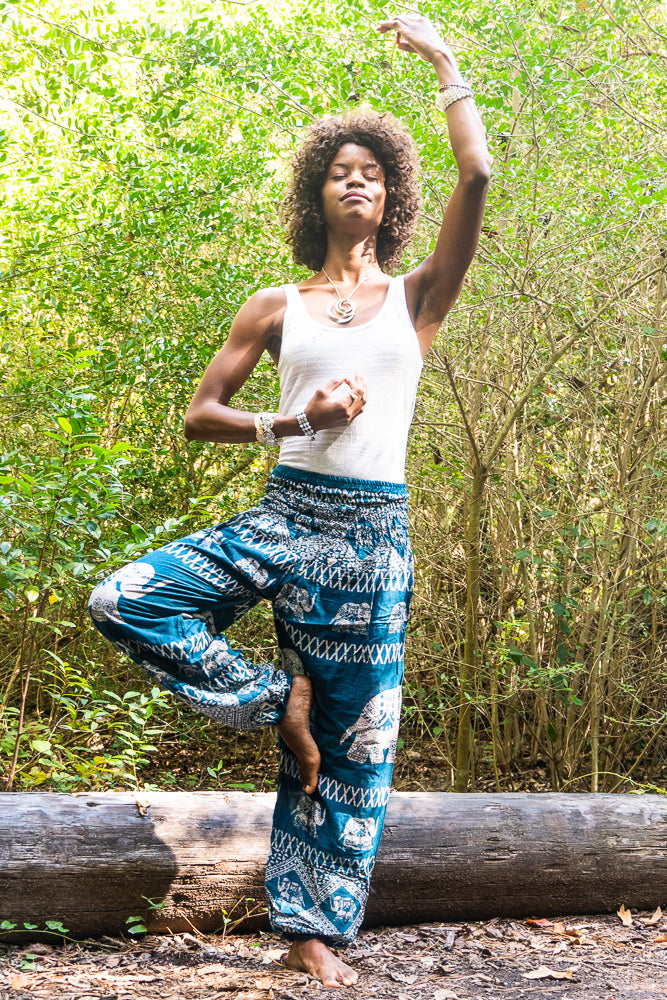 Teal ELEPHANT Pants Harem Pants Bottom