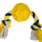 Rubber Soccer Ball Chew Toy with Tug Rope  -- Great for Active Dogs
