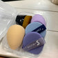 2 Pc Beauty Blender Puff, 2 Pc Finger Puff and 1 Pc Foundation Brush