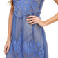 Embroidered Sheer Layered Dress