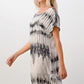 Short Sleeve Tie-Dye Shift Dress