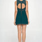 Faux Leather Cut-Out Mini Dress