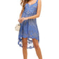 Embroidered Sheer Layered Dress
