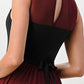 Elegant Sheer Maxi Dress with Lace Bodice and Flowing Skirt