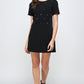 Embellished Short Sleeve Mini Dress
