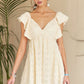 ADORA Tie Back V-Neck Ruffle Sleeve Dress