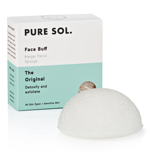 PURE SOL. Beauty Face Buff Original Konjac Face Sponge