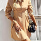 Temperament Commute Solid Color Shirt Dress Women