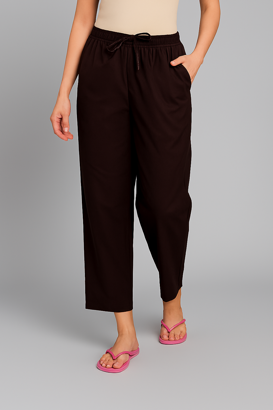 Trouser for Women-Black (Size-M) | D170