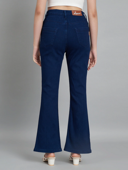 Women Bottom High Rise Denim Jeans(Size28)(Color navy blue)
