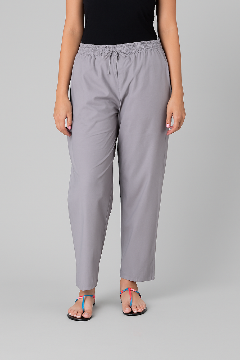 Trouser for Women-Grey (Size-S) | D197