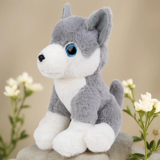 Glittery Eyes Husky Dog Stuffed Plush Animal | Teddy Bear Soft Toy