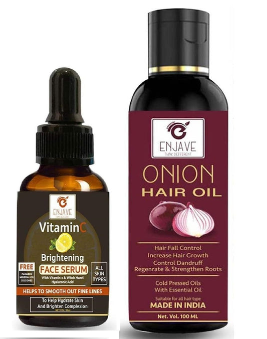 Onion Hair Oil & Vitamin E face serum